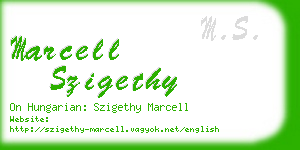 marcell szigethy business card